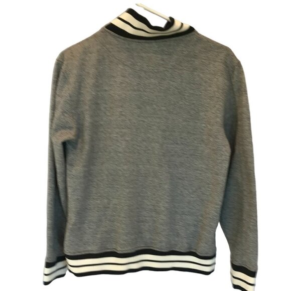 Brooklyn Cloth Mfg Co Trademark Varsity Jacket Women's Sz Small Snap Front Gray - Picture 2 of 7